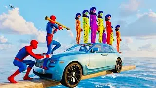 GTA 5 | Crazy Ragdoll - Spiderman With Minions Funny Fails ep.10