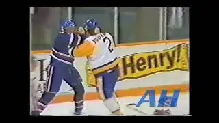 WHL Feb. 9, 1992 Frank Kovacs,REG v Jeff Buchanan,SAS Regina Pats Saskatoon Blades