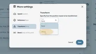 5 Transform positions with Offsets to minimize the number of waypoints