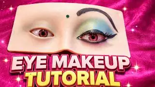 Basic light makeup tutorial for beginners / simple bridal eye makeup step by step / colourful Eyes