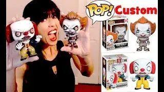 Custom Funko Pop IT Pennywise with boat and Classic Pennywise Repaint
