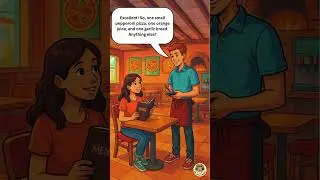 🍕 Ordering Pizza in English 😋 Easy Restaurant Dialog for Beginners | Real Life English  #english