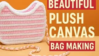 Beutiful plastic canvas bag making tutorial #viral #canvas #handmade 👜#art #diy #creativeclayideas 