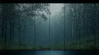 Rain Sound On Window with Thunder Sounds ' ASMR ' Study and Relaxation, Heavy Rain for Sleep