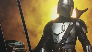 Mandalorian with Child Premium Format Statue by Sideshow Collectibles