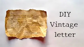 DIY Vintage letter | DIY Vintage paper | Vintage love letter | Easy Vintage paper tutorial