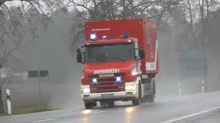 [WOHNHAUSBRAND IN SCHLAITZ] WLF1 mit dem AB-Atemschutz der FTZ Anhalt-Bitterfeld auf Einsatzfahrt
