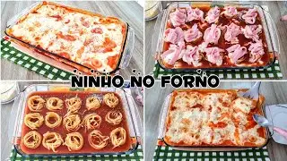 MACARRÃO NINHO RECHEADO AO FORNO