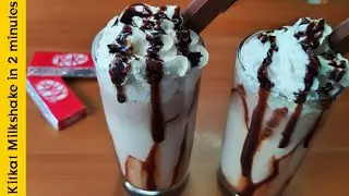 Kitkat milkshake in 2 minutes || Kitkat smoothie || kitkat Frappe || Homemade kitkat milkshake