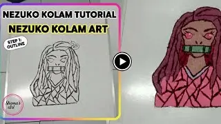 Nezuko Rangoli Tutorial - Satisfying Art Process