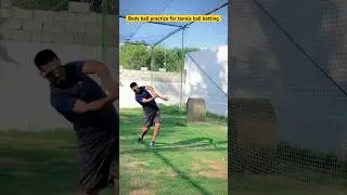Hitting sixes on body ball in tennis ball | batting drills for tennis ball #ytshorts #cricket