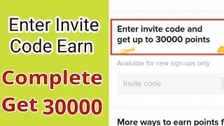 Enter invite code to earn 30000 points | Enter invite code in tiktok