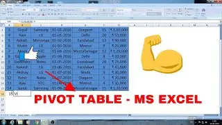 PIVOT TABLE- EXCEL
