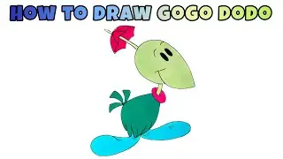 How to Draw Gogo Dodo from Looney Tunes &ndash; Complete Drawing Process for All