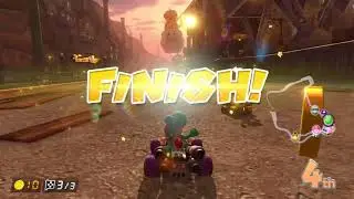 Mario Kart 8 DX Worldwide Online Awesome Bullet Battle Finish at Wario's Gold Mine