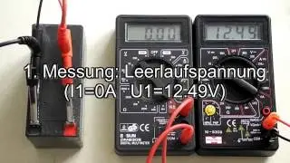 Anleitung: Innenwiderstand und Kurzschlussstrom von einem Bleiakku bestimmen/berechnen.