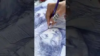 Realistic Portraits Drawing in Sketchbook | Polychromos Pencils | From Life 💙#polychromos