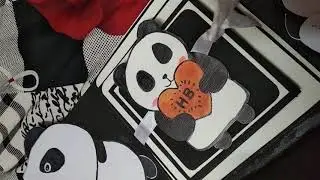 Explosion boxPanda theme black and white birthday explosion box card
