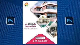 Poster/anuncio casas-real state en Photoshop | #photoshop #redessociales #ads #anunciospublicitarios