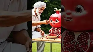 Baby Fruit Eating AI #shorts #pomegranate #shortsfeed #trending