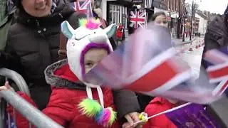 Congleton Crowds wait for the Royal couple