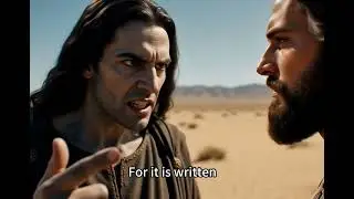 Jesus was tempted by an evil spirit in the desert | Matthew 4:1-11 #aman #god #jesus #love #bible
