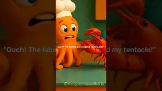 😲 Mango Octopus vs Giant Lobster 🦞 | Funny 3D Cartoon Cooking Shorts #MangoOctopus #shorts