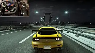 Fully Built Mazda RX7 Night Run! Tokyo Xtreme Racer (Steering Wheel Gameplay)