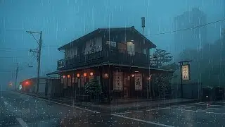 Retro Cafe Rain Lofi Rain Music 🌙 Feel the Calm for Focus and Work