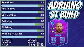 THE BRAZILIAN BEAST! ADRIANO STRIKER (ST) BUILD in FIFA 21 PRO CLUBS! - Best Player Build