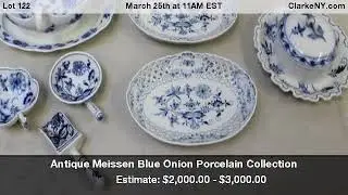 Antique Meissen Blue Onion Porcelain Collection