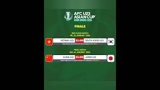 AFC U23 Asian Cup 2025 final schedule #football #afcasiancup