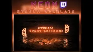 Neon Twitch Overlay Package  Animated Stream Package / Etsy shop