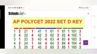 AP POLYCET Answer Key 2022 (may 29th) OUT all sets papers