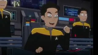 Star Trek Lower Decks, a platoon of Kims.