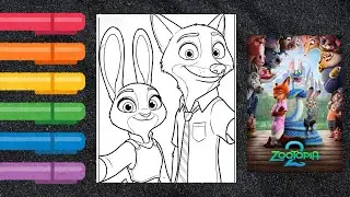 Zootopia 2 Coloring Book | Color Nick Wilde and Judy Hopps Fox and Bunny | Markers