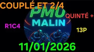 Coupl&eacute; et 2sur4 pmu quint&eacute; + du jour dimanche 11/01/2026