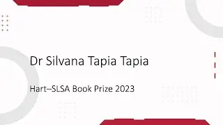 Dr Silvana Tapia Tapi - Hart&ndash;SLSA Book Prize 2023