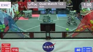 VEX Worlds 2016 - VRC High School - Math - Qual 122 (3285D 6685R) 226 vs 177 (5408A 6526D)