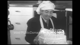 Vaudeville performer Jack Pearl makes cake for FDR Franklin D. Roosevelt 1937