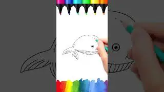 Learn How to Draw a Whale Very Easily for all, #todders #easydrawing #simpledrawing #art #painting