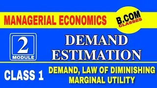 B.com Managerial Economics|Chapter 2|Demand|Law Of Diminishing Marginal Utility
