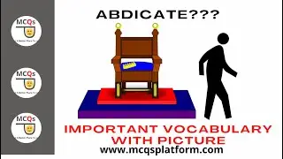 Important Vocabulary | Synonyms | FIA English Section MCQs | FIA Past Papers | Words with Pictures