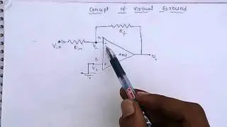 Virtual ground concept of operational amplifier