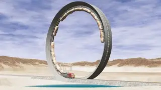 Trains vs Vertical loop - Beamng Drive