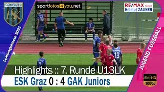 ▶️ U13LK ⚽️ ESK Graz 🆚 GAK Juniors ⚽️ vom 2.10.2021