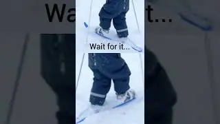 This toddler's ski run is absolutely hilarious #skiing #shorts #funny