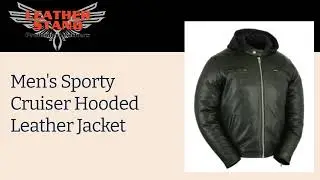 Men's Sporty Cruiser Hooded Leather Motorcycle Jacket