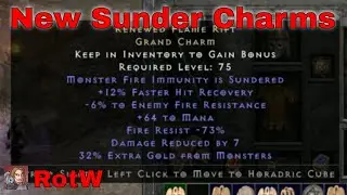 D2R Unique Items - Latent & Renewed Sunder Charms (Heralds Of Terror Zones)