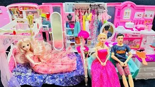 10 Minutes Satisfying with Unboxing Barbie Princess Bedroom & Kitchen Playset ASMR | Review Toys